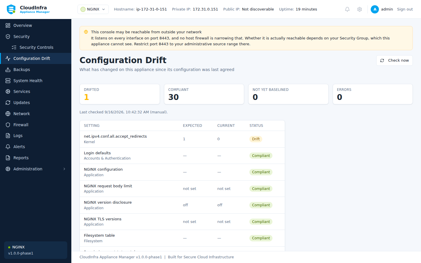 Configuration drift